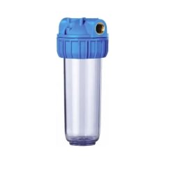 DN25, 25 mikronų nuosėdų filtras (korpusas, kasetė, raktas, laikiklis)