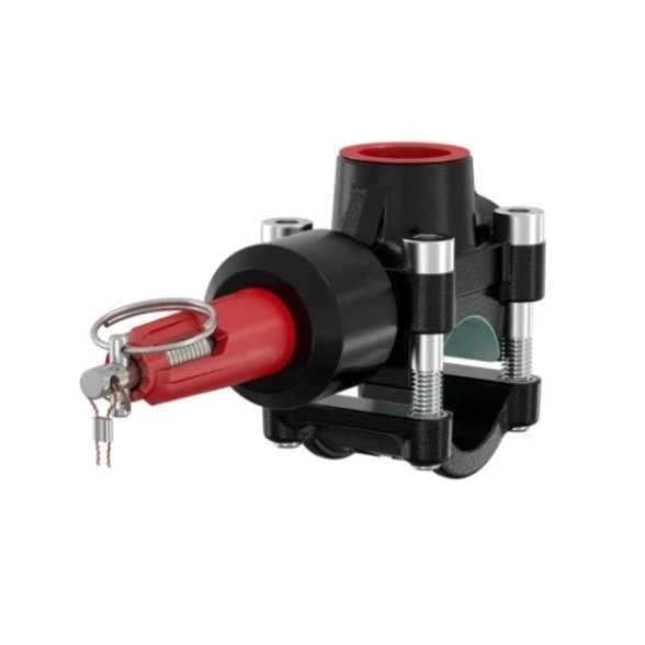 Greito montavimo trišakis prie Dn32 vamzdžio (išorė Ø 42,4mm) pajungti Dn25 atšaką